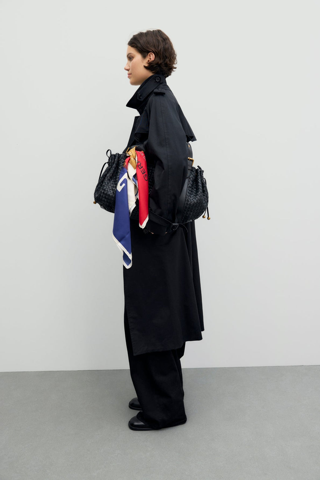 Trench long noir - SERGE - 1