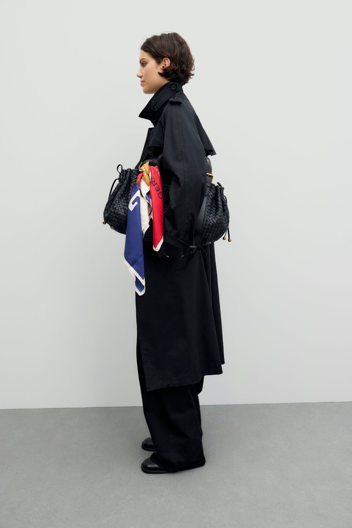 Trench long noir - SERGE - 1
