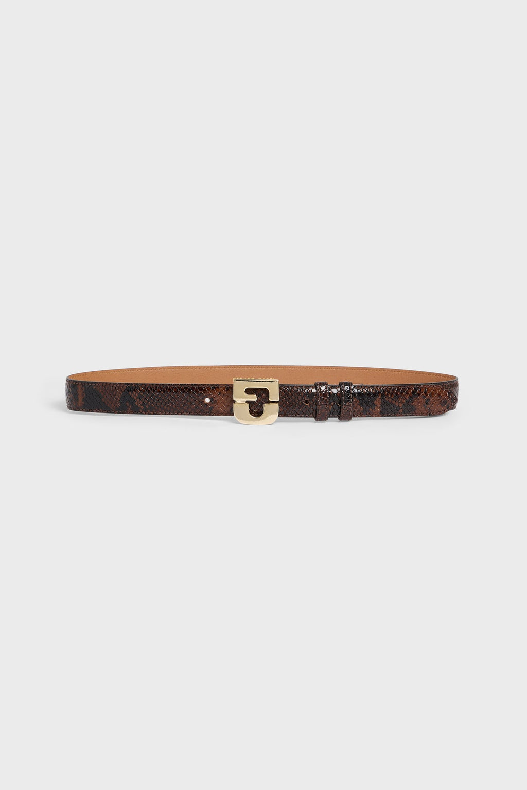 Ceinture signature en cuir effet python - LE LAUREN - 1