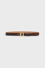 Ceinture signature en cuir effet python - LE LAUREN - 1
