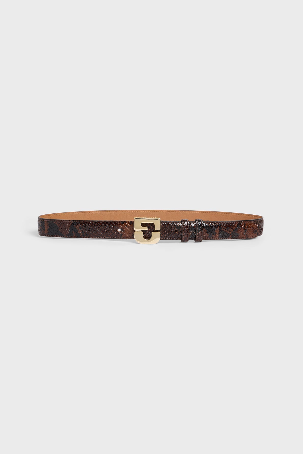 Ceinture signature en cuir effet python - LE LAUREN - 1