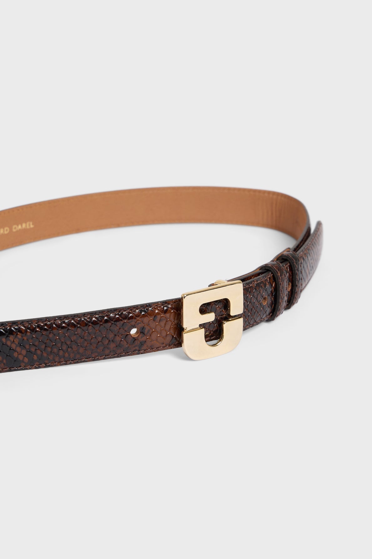 Ceinture signature en cuir effet python - LE LAUREN - 2