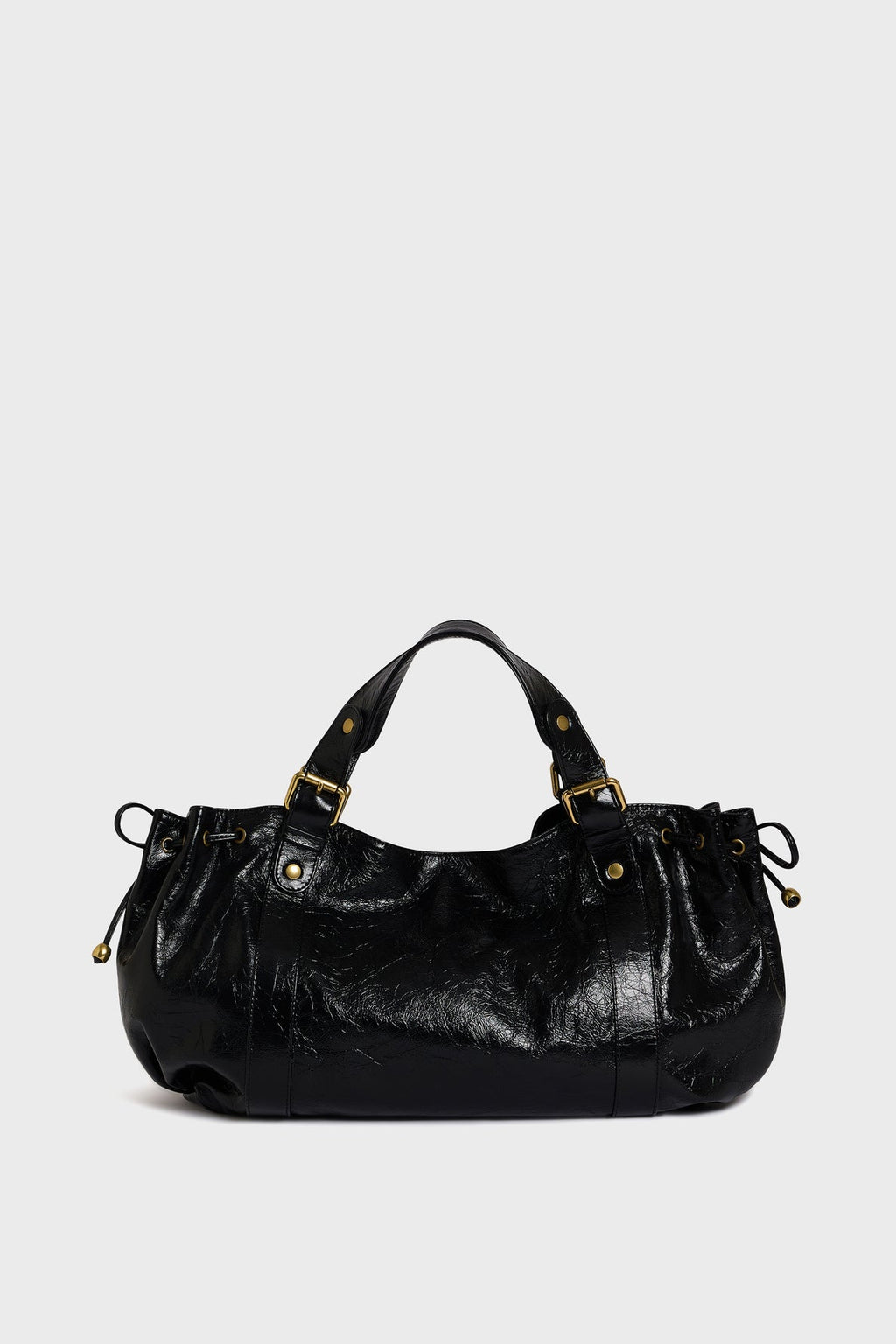 Sac à main en cuir effet froissé - 24H - 2
