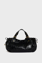 Sac à main en cuir effet froissé - 24H - 2