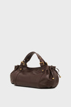 Sac à main en cuir effet froissé - 24H - 2