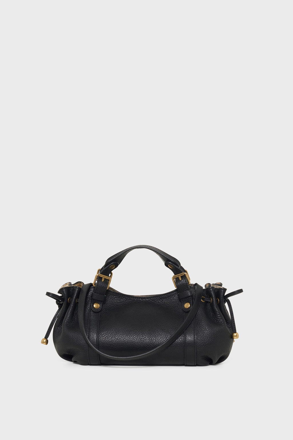 Mini sac à main en cuir grainé intérieur métallisé– 12H - 1