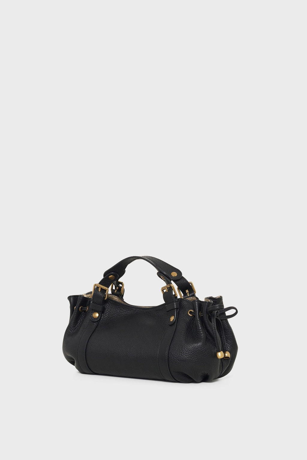 Mini sac à main en cuir grainé intérieur métallisé– 12H - 2