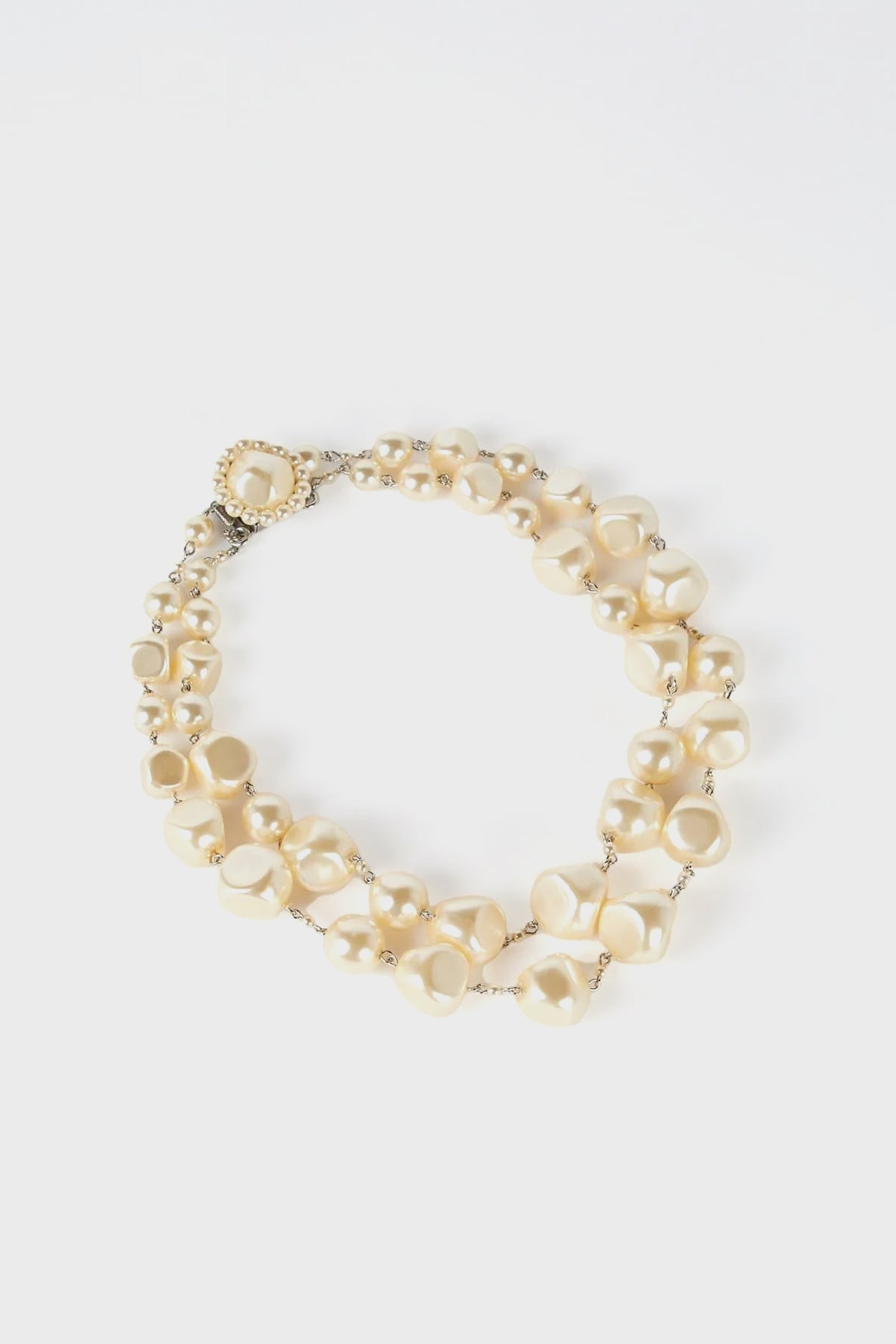 Collier double en perles de verre - 1