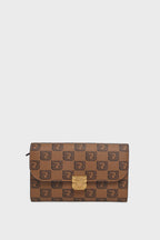 Portefeuille en toile enduite monogrammée et cuir – WALLET - 1