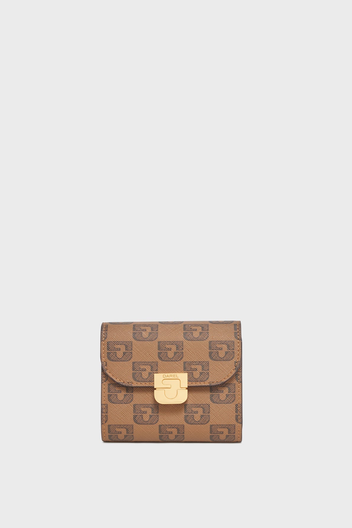 Petit portefeuille en toile enduite monogrammée et cuir – MINI WALLET - 1