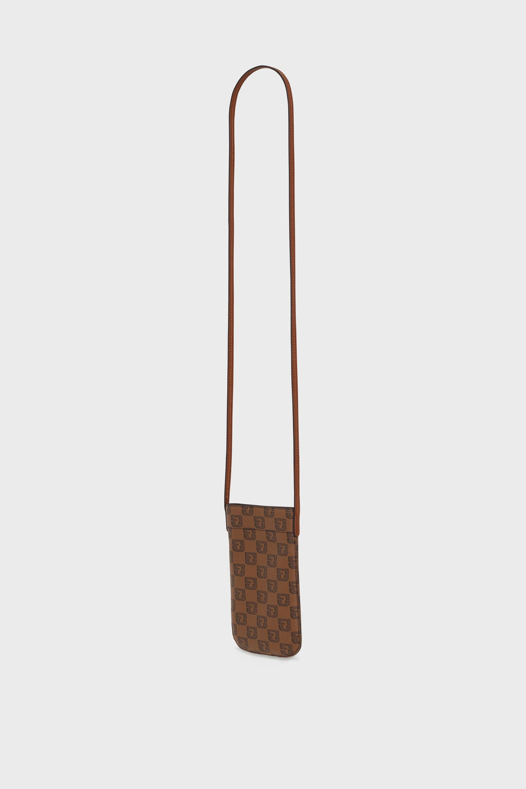 Porte téléphone en toile enduite monogrammée et cuir- LADYPHONE - 2