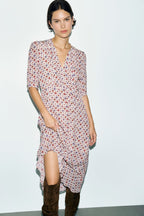 Robe midi cintrée imprimée - AUREMA - 2