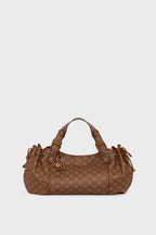 Sac à mainen toile enduite monogrammée et cuir - 24H - 1
