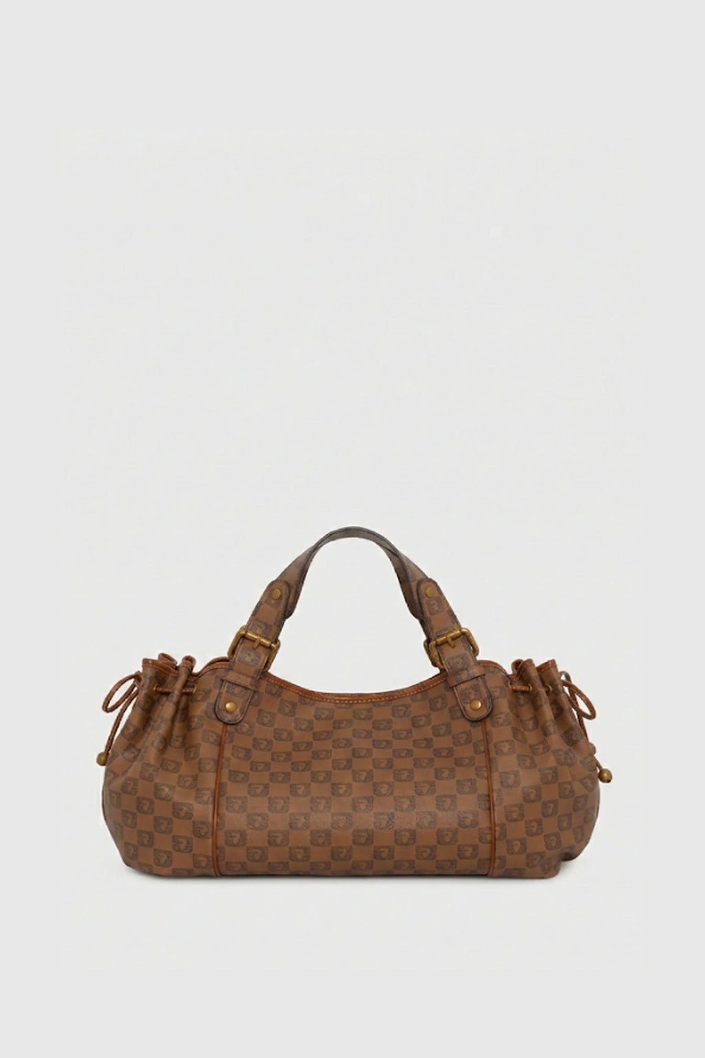 Sac à mainen toile enduite monogrammée et cuir - 24H - 2