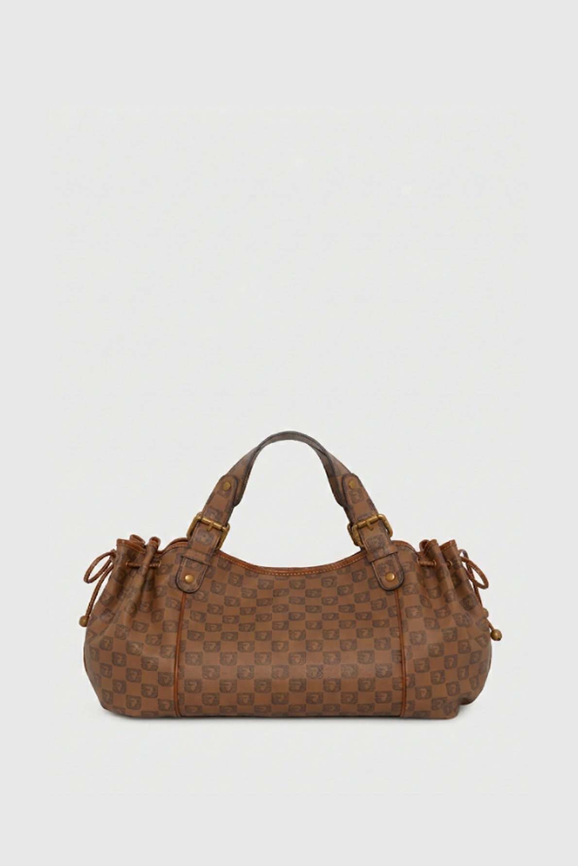 Sac à mainen toile enduite monogrammée et cuir - 24H - 2