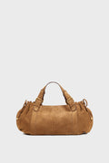 Sac à main en cuir velours effet tressé - 24H - 1