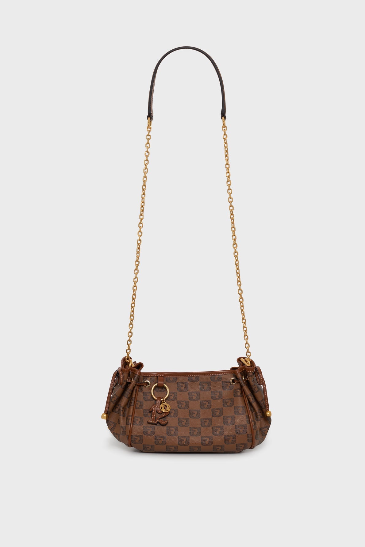 Sac en toile enduite monogrammée et cuir - LE MINI 24 - 1