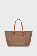 Cabas en toile enduite monogrammée et cuir - SIMPLE BAG - 1