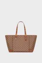 Cabas en toile enduite monogrammée et cuir - SIMPLE BAG - 1
