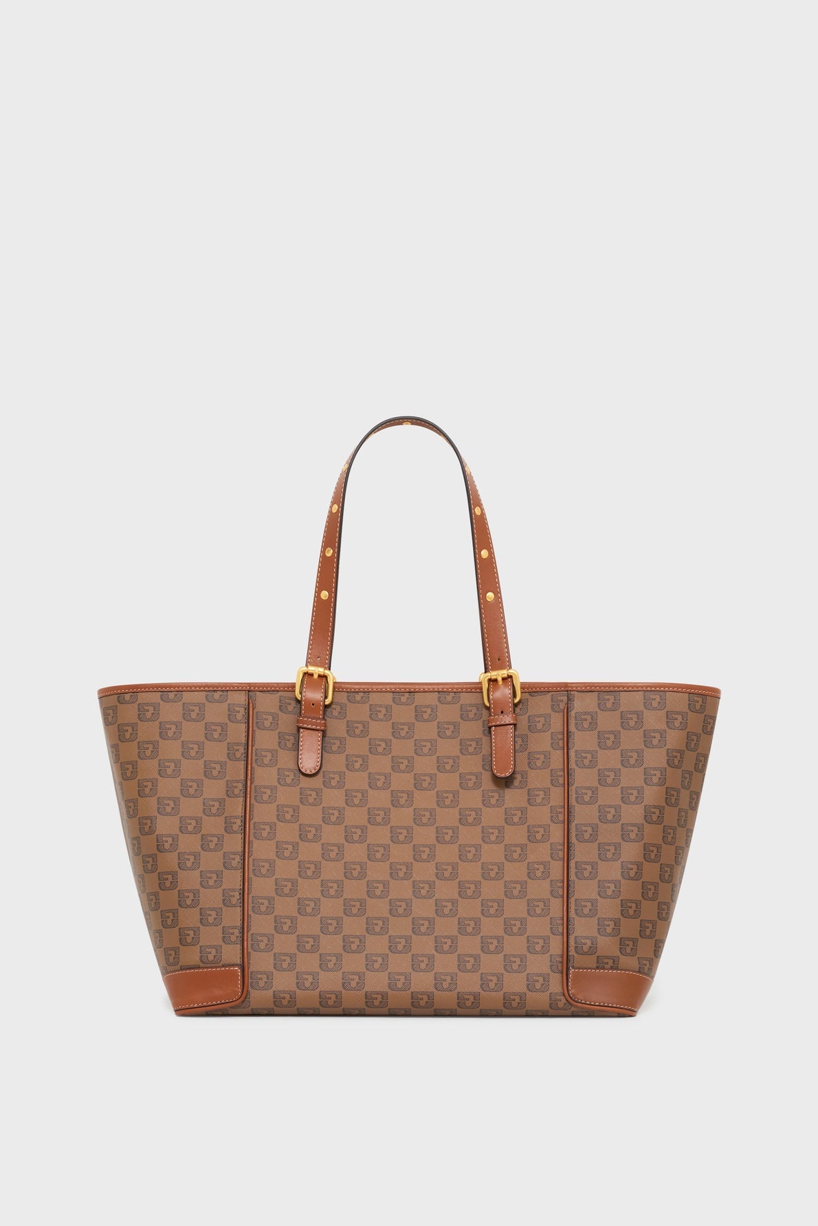Cabas en toile enduite monogrammée et cuir - SIMPLE BAG - 1