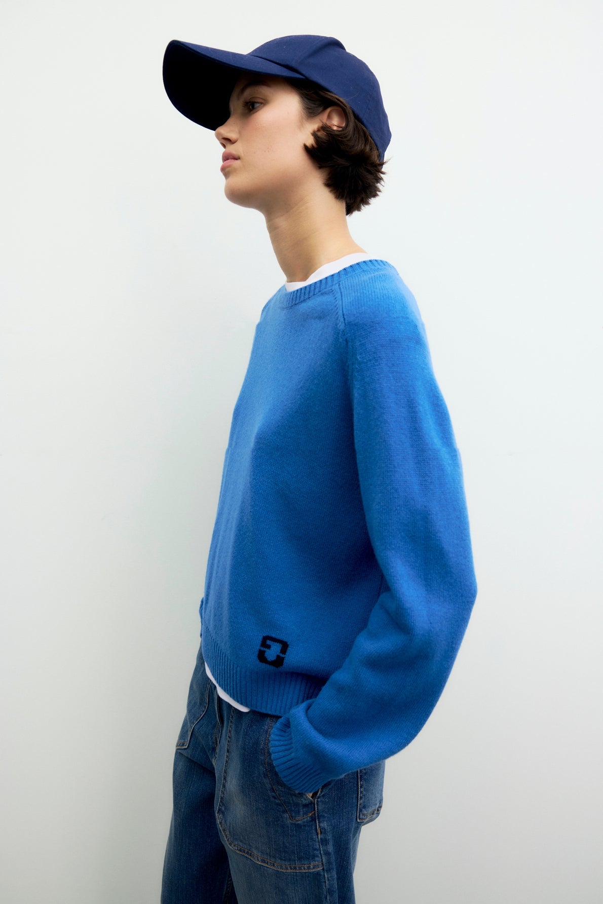 Pull à col rond en laine - 1