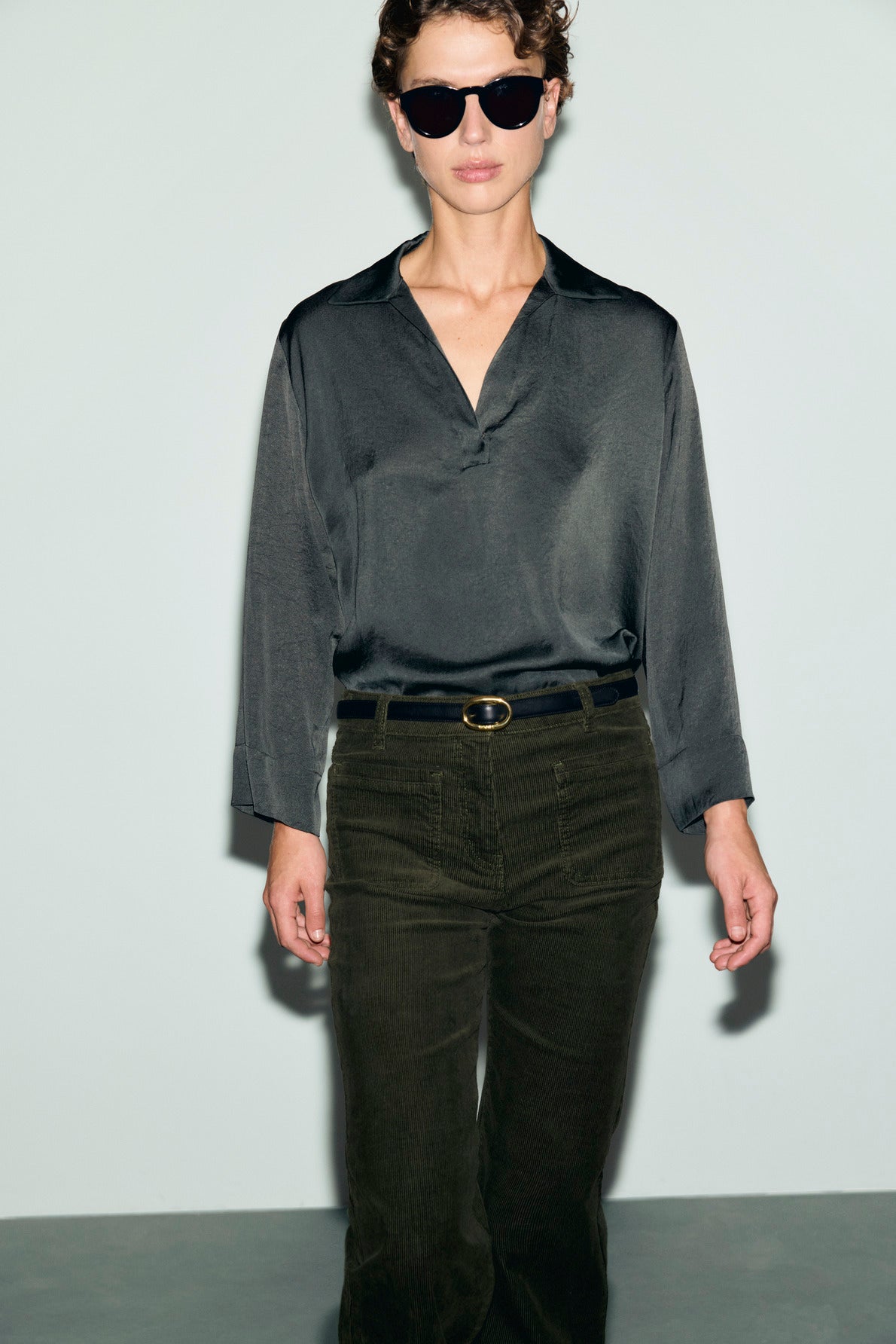 Blouse satinée à col chemise - LOREA - 2