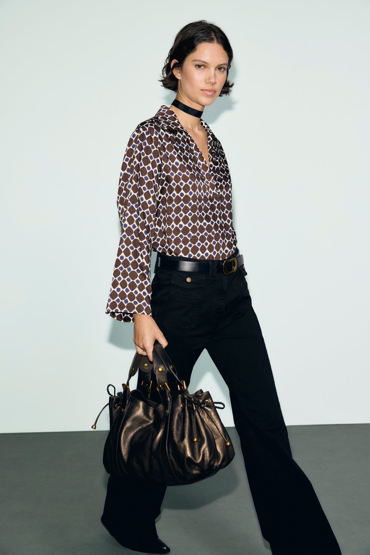 Blouse graphique à col chemise - LORRA - 1