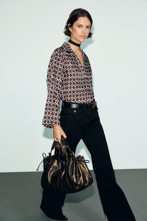 Blouse graphique à col chemise - LORRA - 1