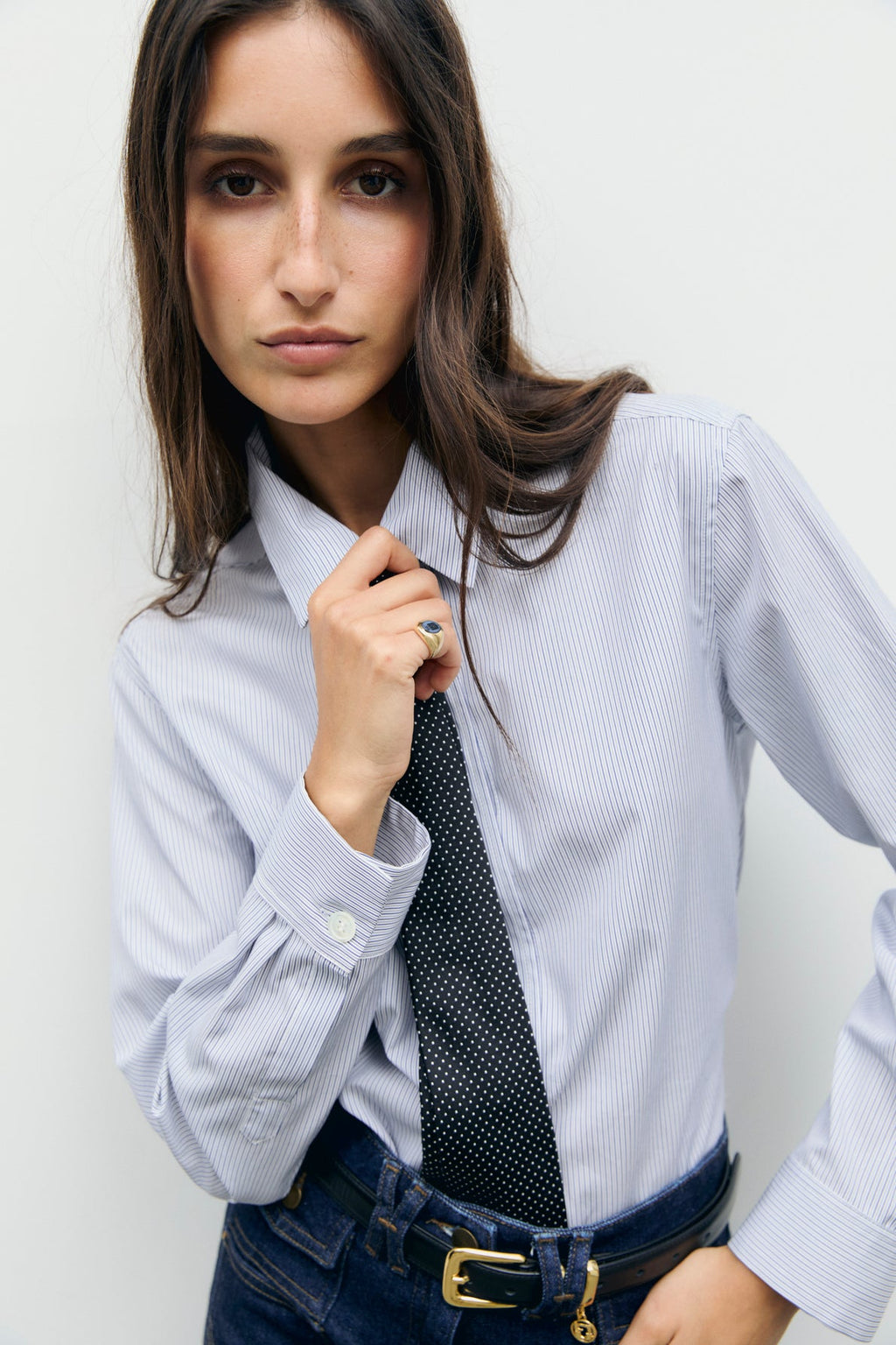 Chemise en popeline rayée - LYLA - 1