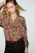 Chemise lavallière à imprimé cachemire - LISIE - 2