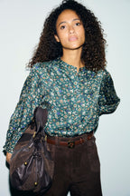 Chemise satinée à fleurs - LONI - 1