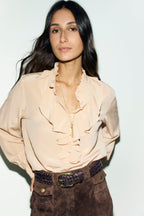 Blouse à volants en soie - LOAN - 1