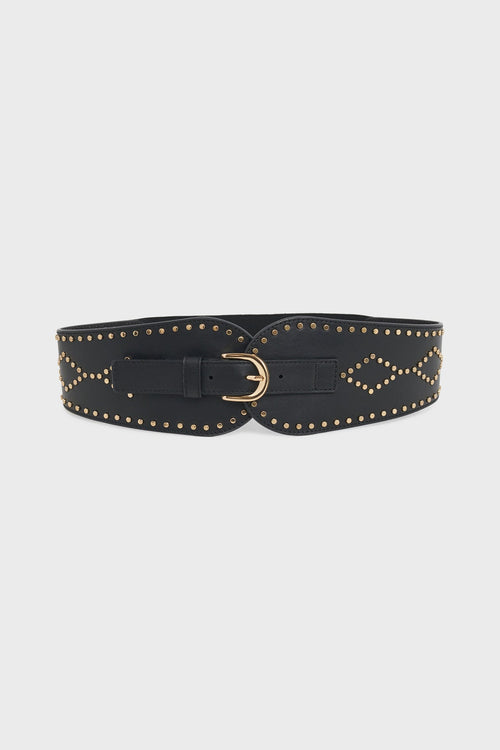 Ceinture corset en cuir - OLYMPE STUDS - 1