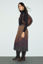 Jupe plissée color block - TARYN - 1