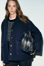 Manteau court en laine vierge - ALON - 1