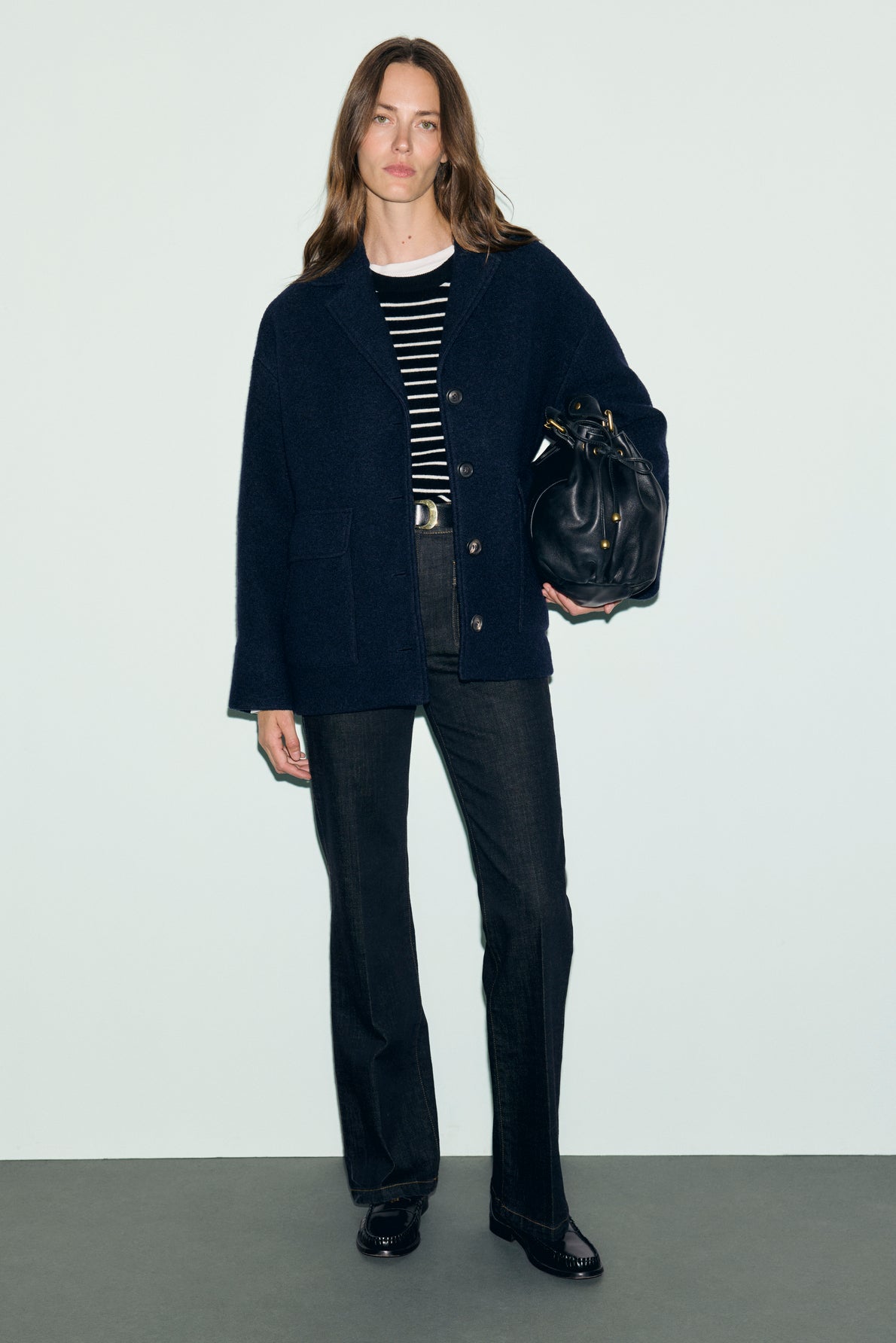 Manteau court en laine vierge - ALON - 2