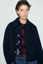 Blouson réversible en laine double face - ALDA - 1