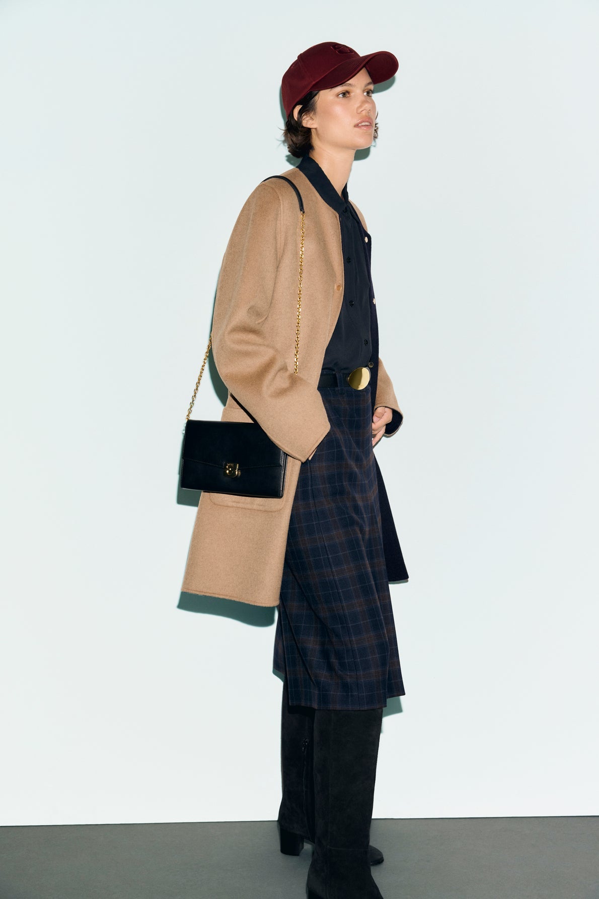 Manteau droit en laine réversible - ANAI - 1