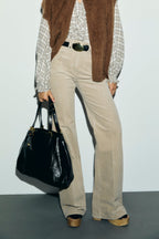 Pantalon flare en velours à côtes - ANNA - 2