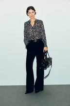 Pantalon large de tailleur en velours - MYA - 1