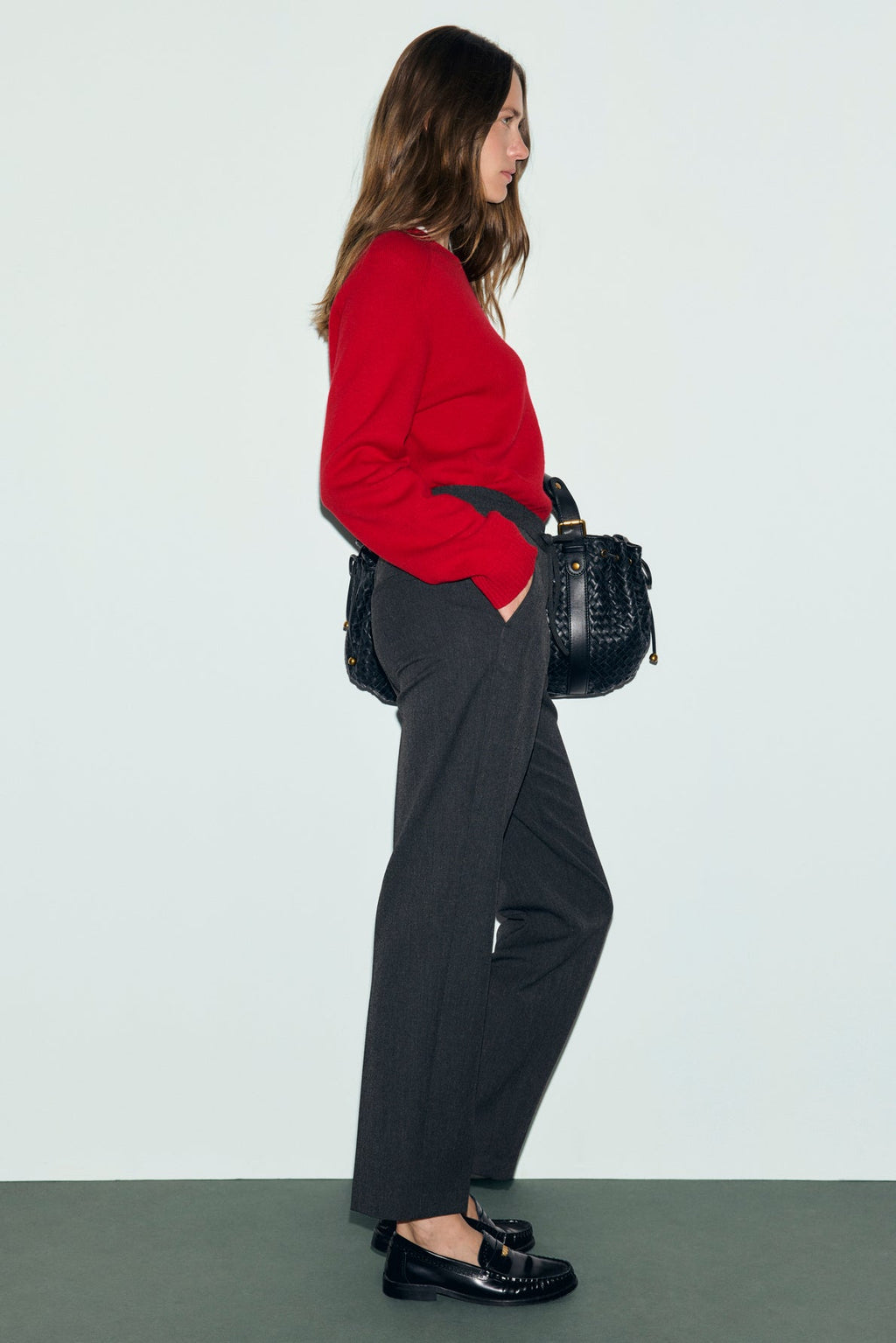 Pantalon droit à dos élastiqué et lien - MYRA - 2