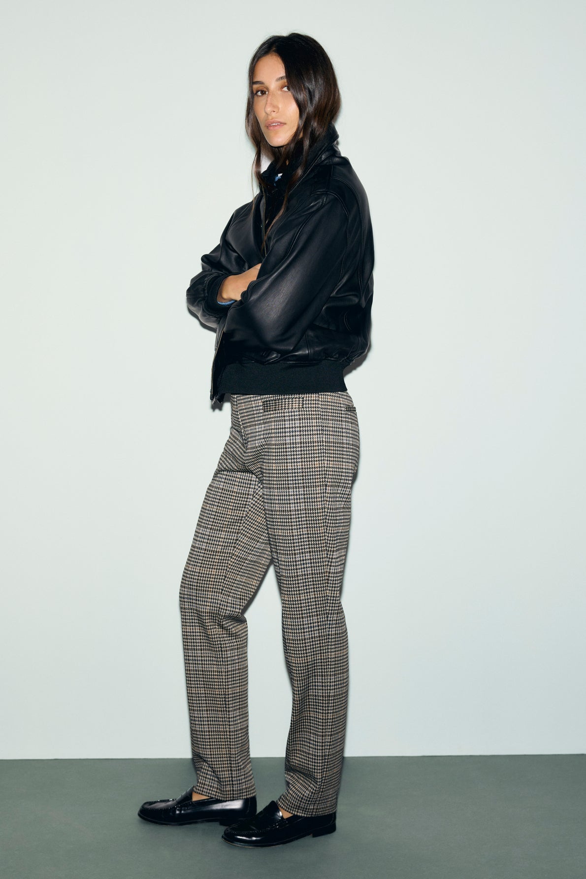 Pantalon slim Pied de poule - MADIE - 1