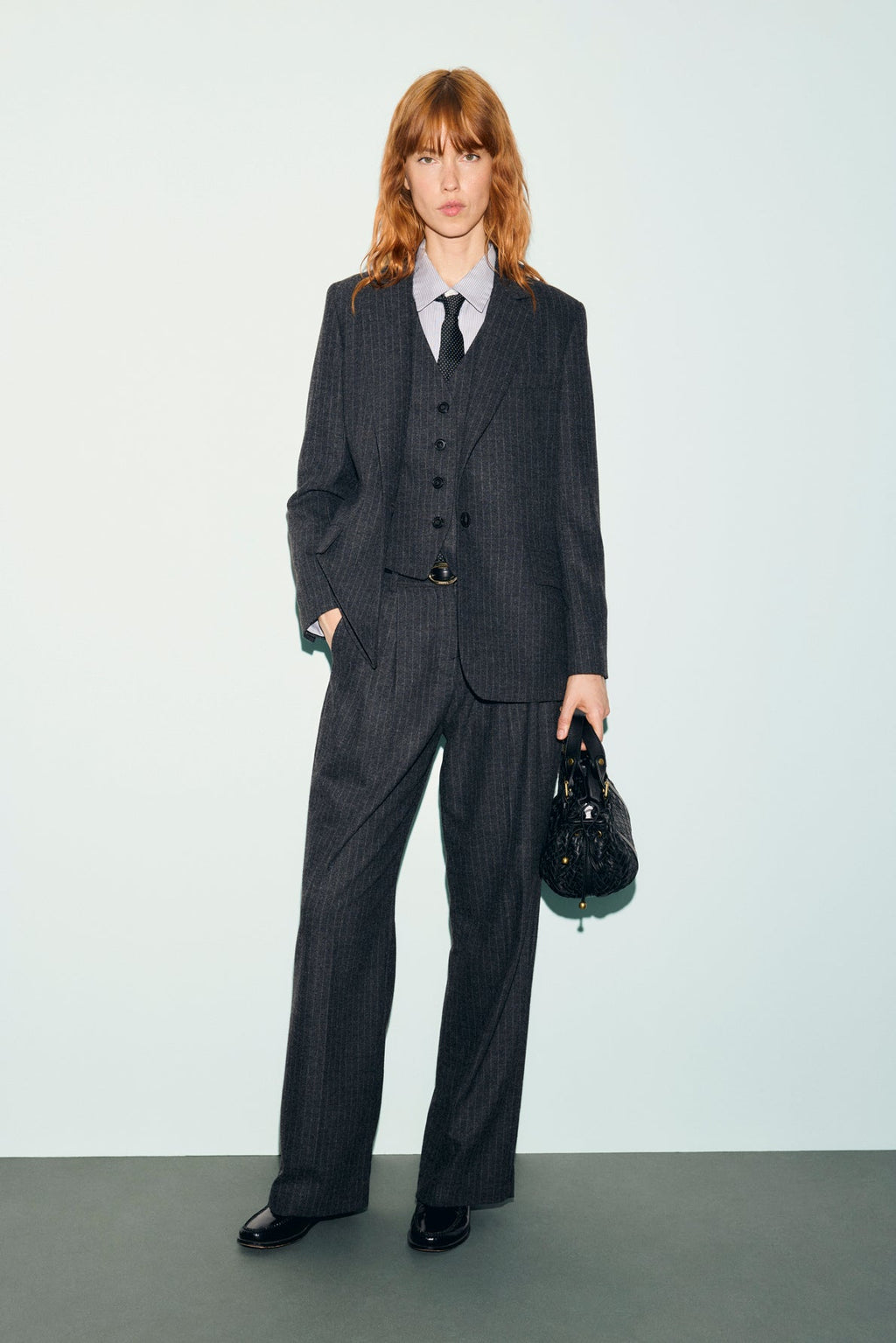 Pantalon en flanelle rayée - MINI - 1