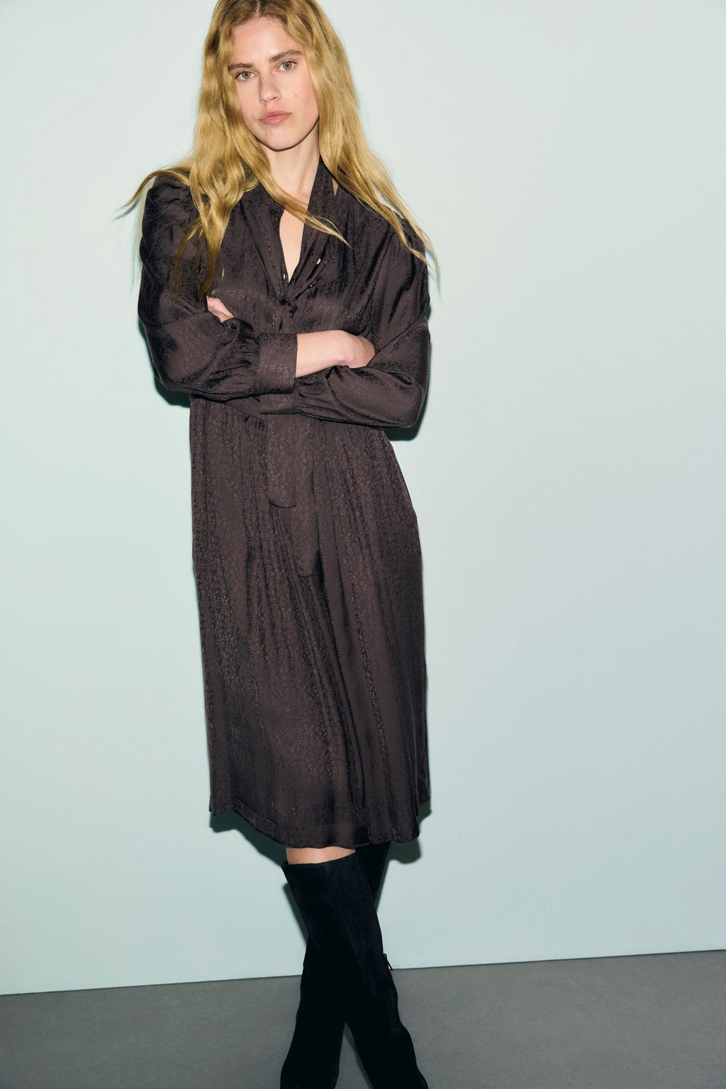 Robe cintrée en jacquard - CLEME - 1