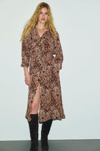 Robe chemise cintrée imprimée - CYRA - 2