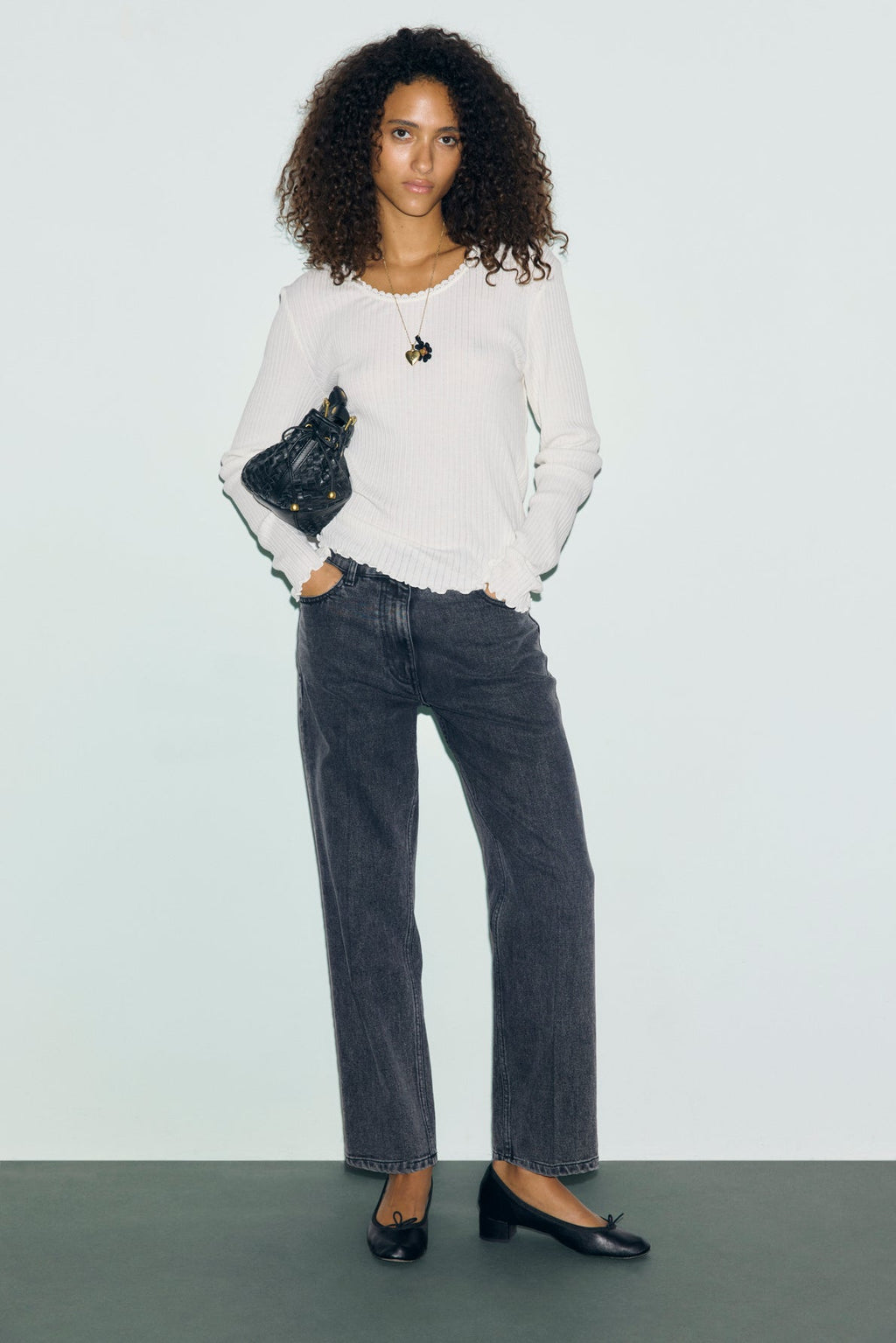T-shirt dentelle en coton et modal - BONA - 2
