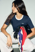 T-shirt en coton bicolore - BESS - 1