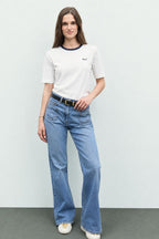 T-shirt en coton bicolore - BESS - 1
