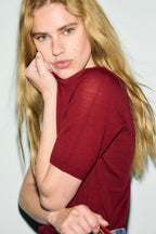 Pull manches courtes en laine fine - REINE - 2
