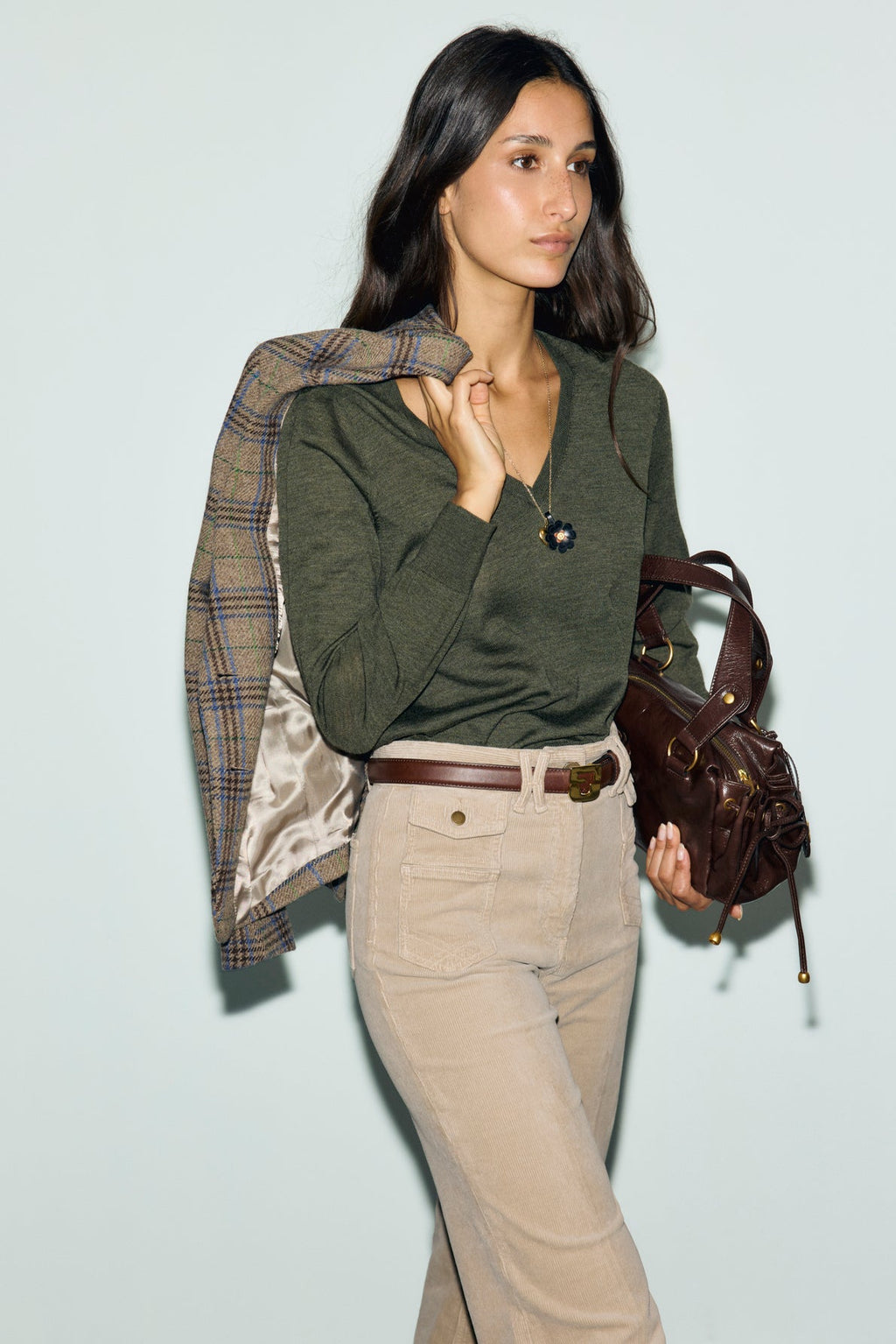 Pull V en laine fine - RACHEL - 1